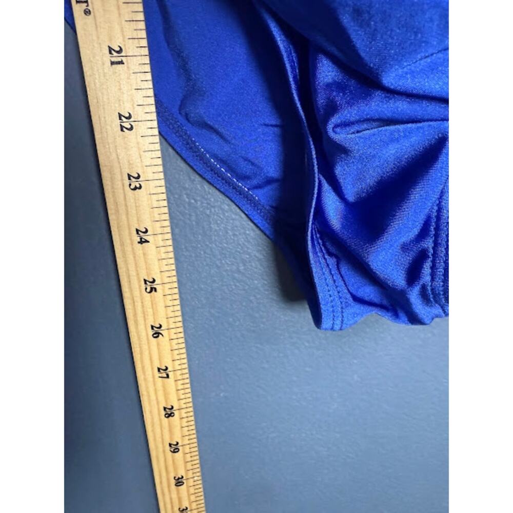 VTG Housewife One Piece Size 12 Swimsuit Removable Strap Ruching Slimming - Picture 9 of 9